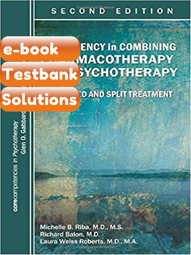 Competency in Combining Pharmacotherapy and Psychotherapy Second ...