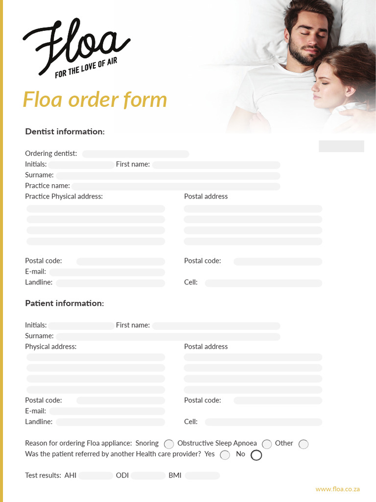 6) Floa Order Form | PDF
