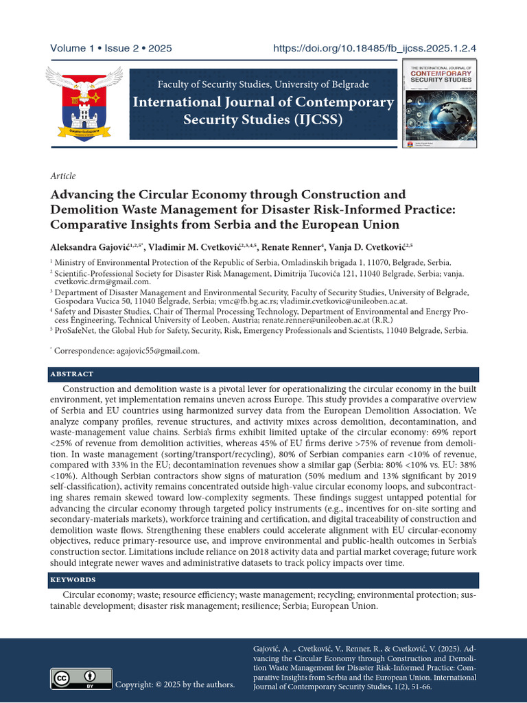 Advancing the Circular Economy Through | PDF | Waste Management | Policy
