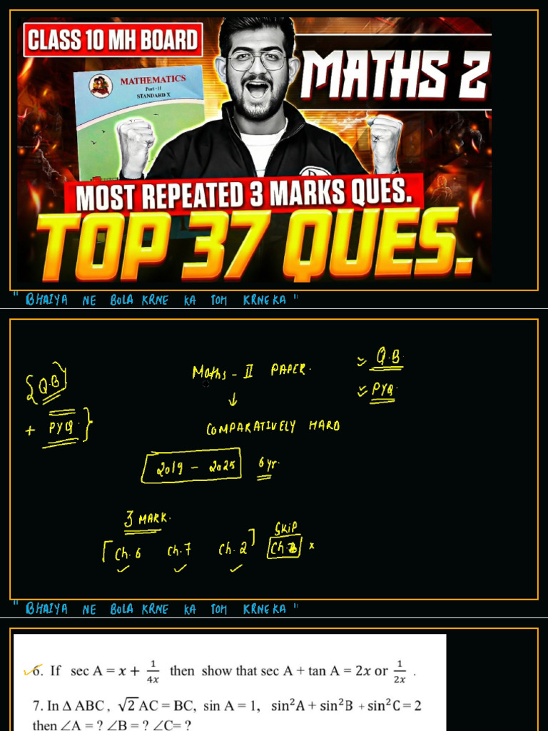 Maths 2 Most 37 Imp Ques. | PDF