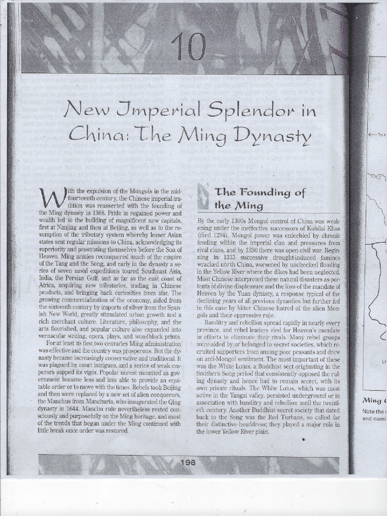 CHAPTER 10 New Imperial Splendor in China The Ming Dynasty | PDF