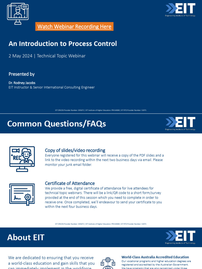 2024.05.02 IntroductionToProcessControlWithRecording. | PDF | Automation