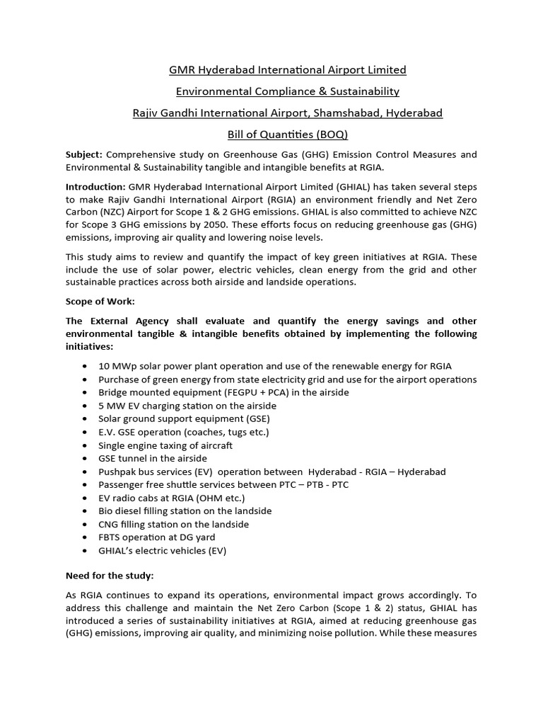 SOW-Comprehensive Study on Greenhouse Gas 2 | PDF | Natural Environment ...