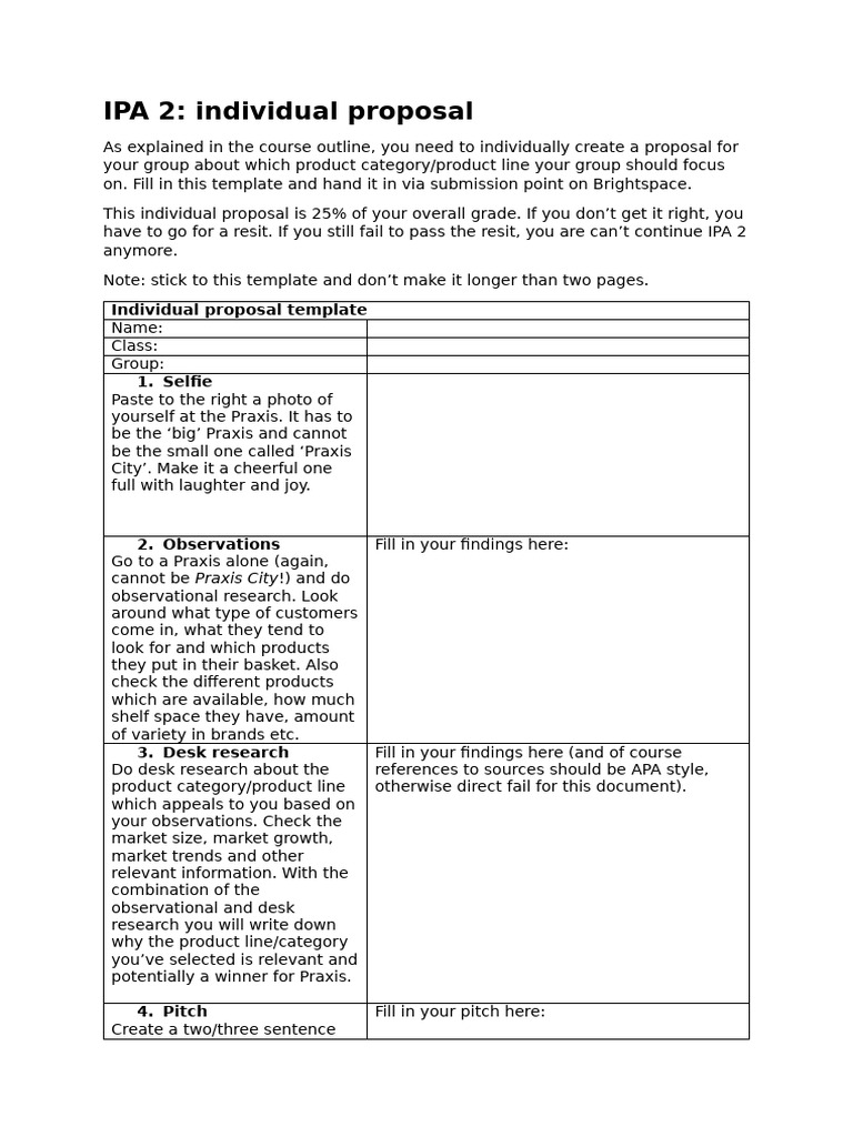 IPA 2 Individual Proposal 25-261 | PDF