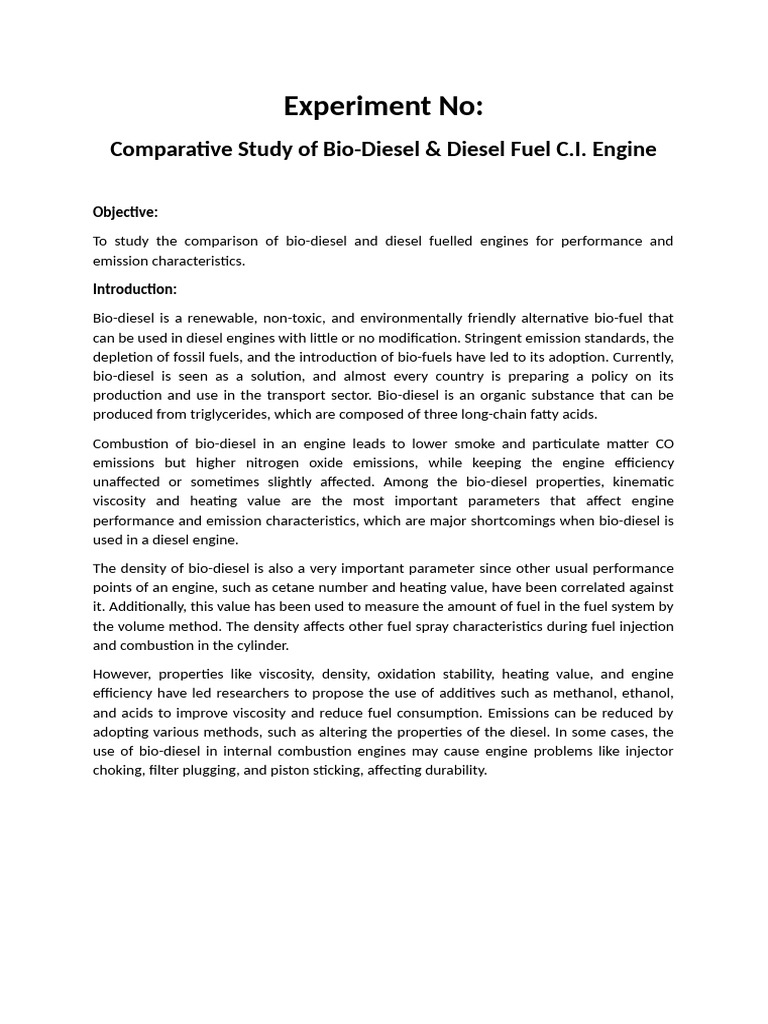 SGT Exp - Biodiesel, Diesel | PDF | Biodiesel | Diesel Fuel