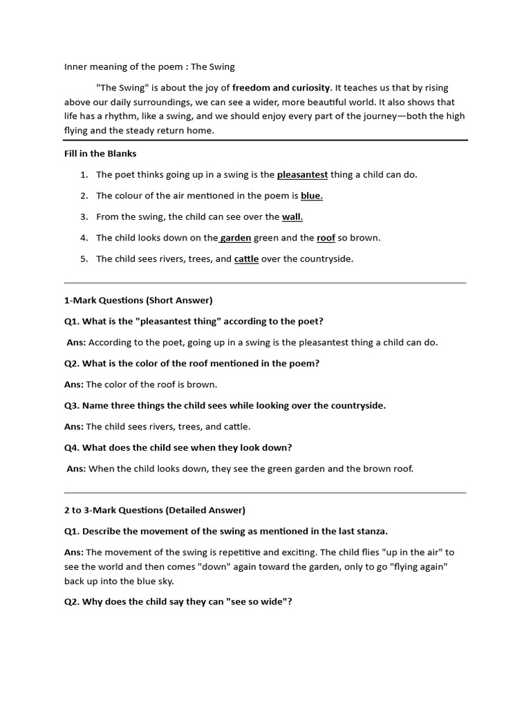 The Swing | PDF