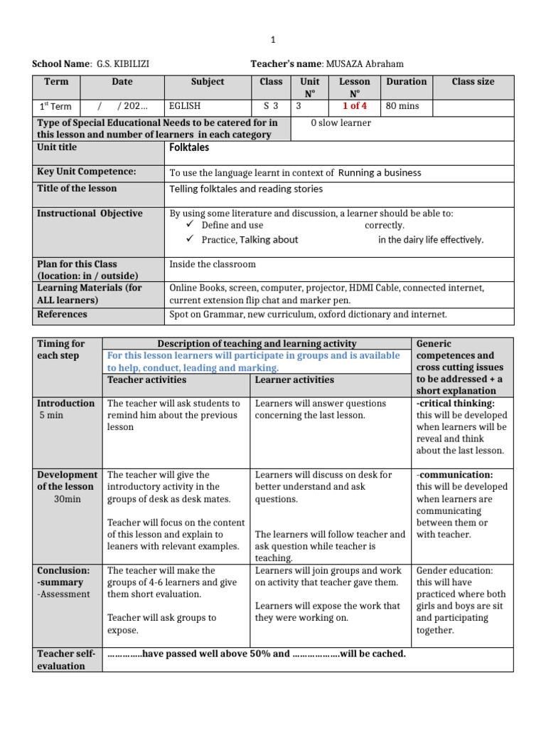 UNIT 3-S3 | PDF | Teachers | Learning