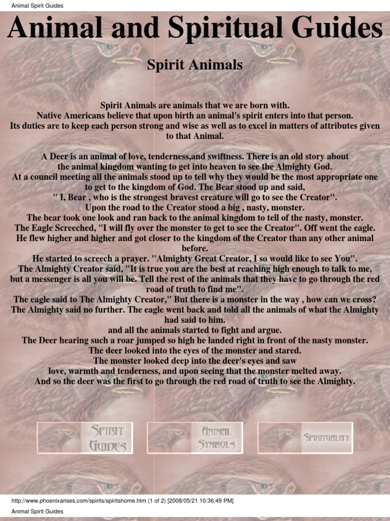 Spirit and Animal Guides | PDF | Creator Deity | Spirituality