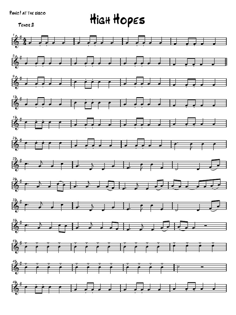 High Hopes Tenor 2 | PDF