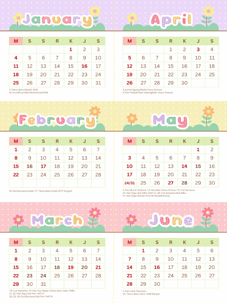 Isian Kalender | PDF
