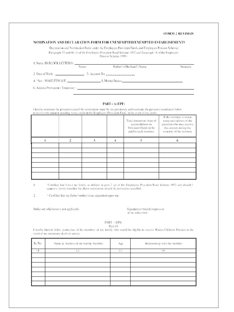 PF Form2 Revised 2023 | PDF