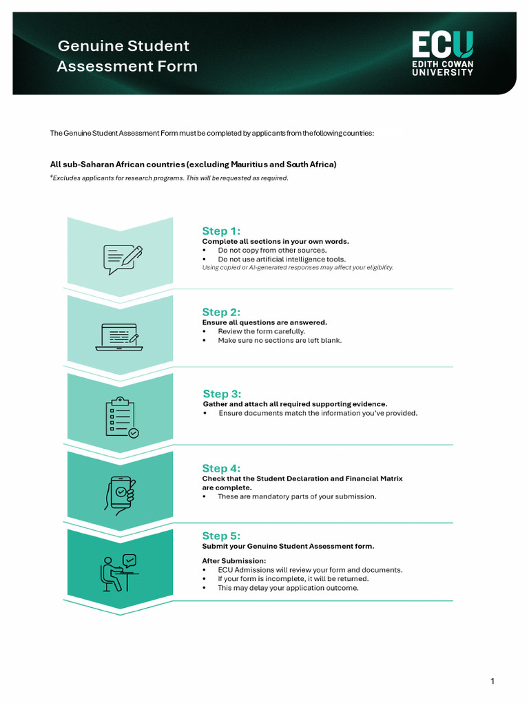 CHEMUTAI ECU-Genuine-Student-Assessment-Form | PDF | Stepfamily | Family