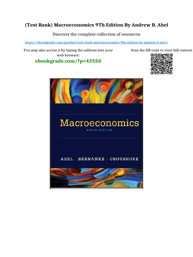 (Test Bank) Macroeconomics 9th Edition by Andrew B. Abel Sample | PDF ...