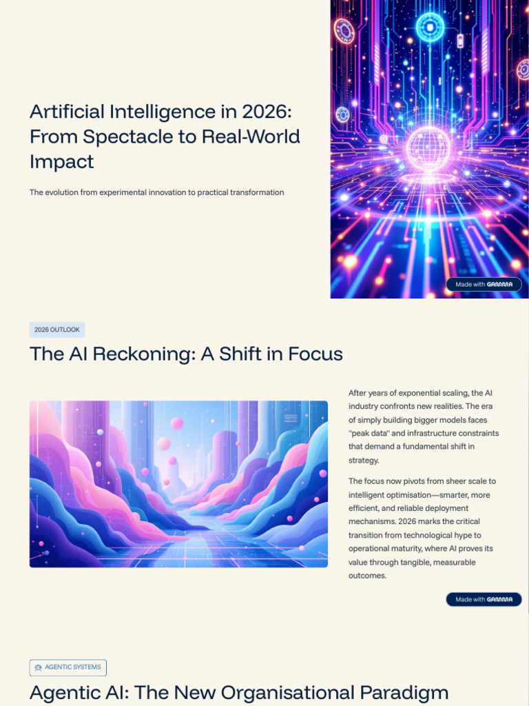 Artificial Intelligence in 2026 From Spectacle To Real World Impact ...