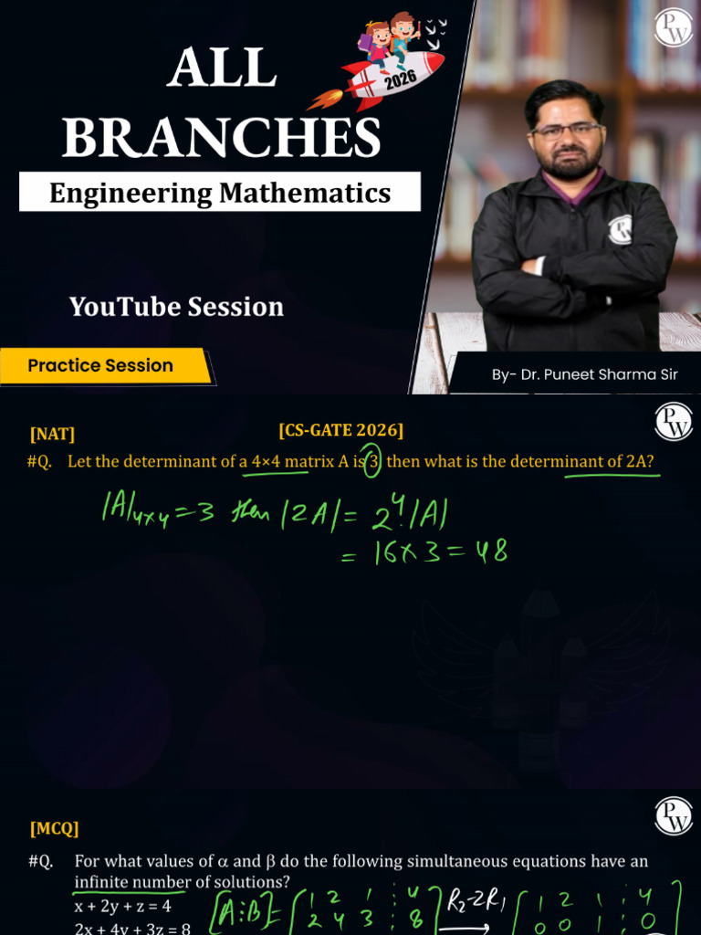 Engineering Maths Notes For GATE | PDF