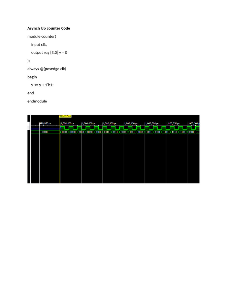 Asynch Up Counter Code | PDF