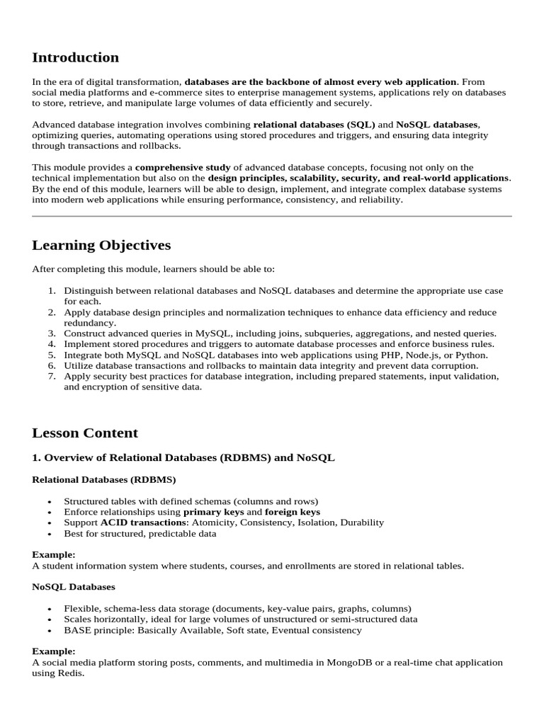 Finals Module 5 | PDF | No Sql | Databases