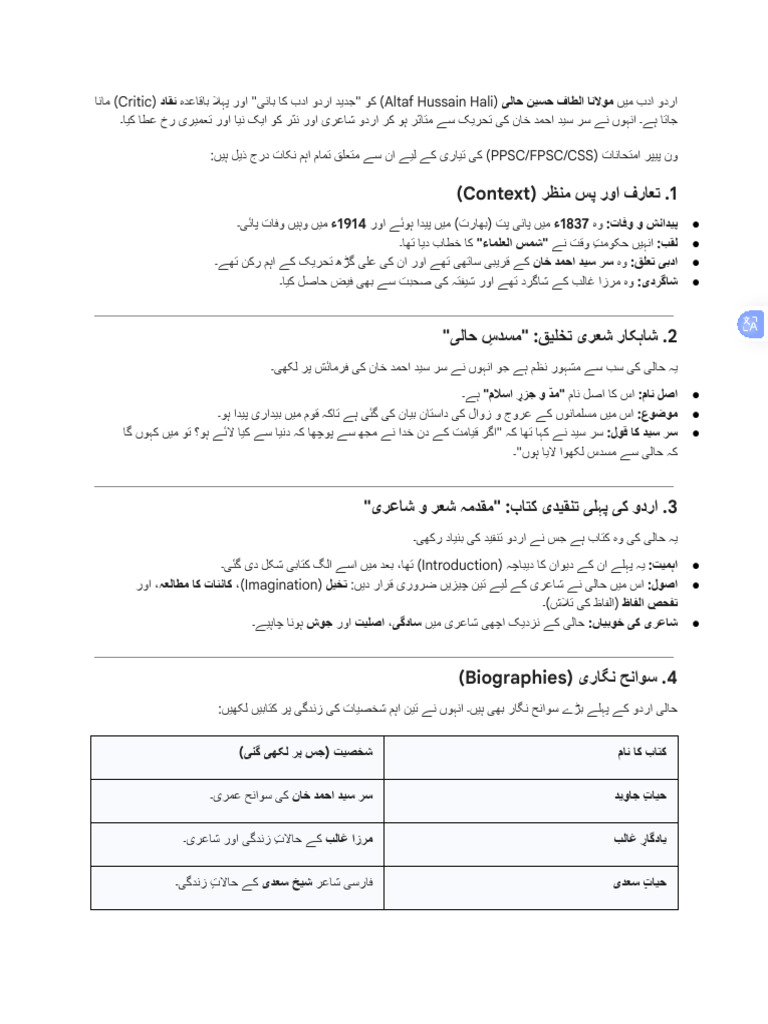 Altaf Hussain Hali | PDF