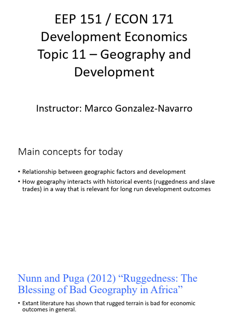 Geography and Development | PDF | Economies