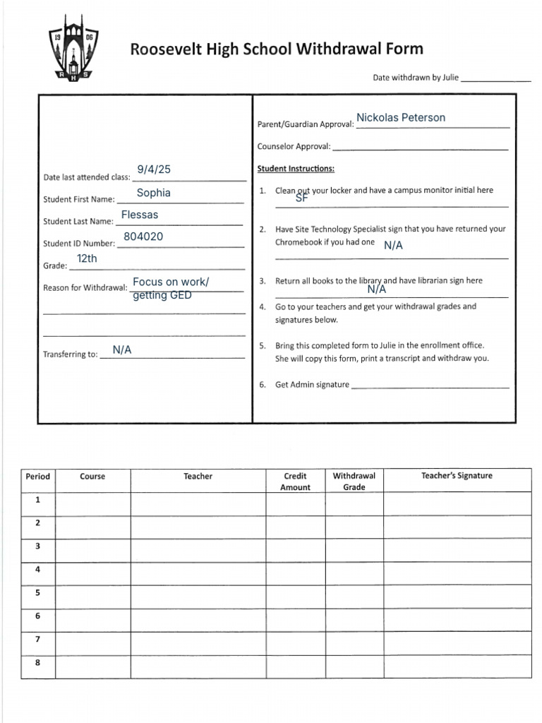 Withdrawal Form | PDF