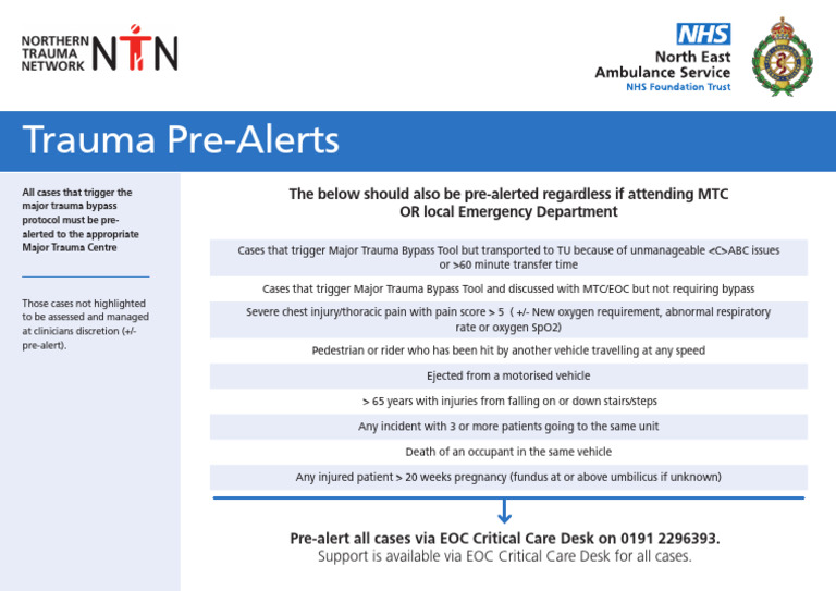0225 Trauma Prealert Posters | PDF