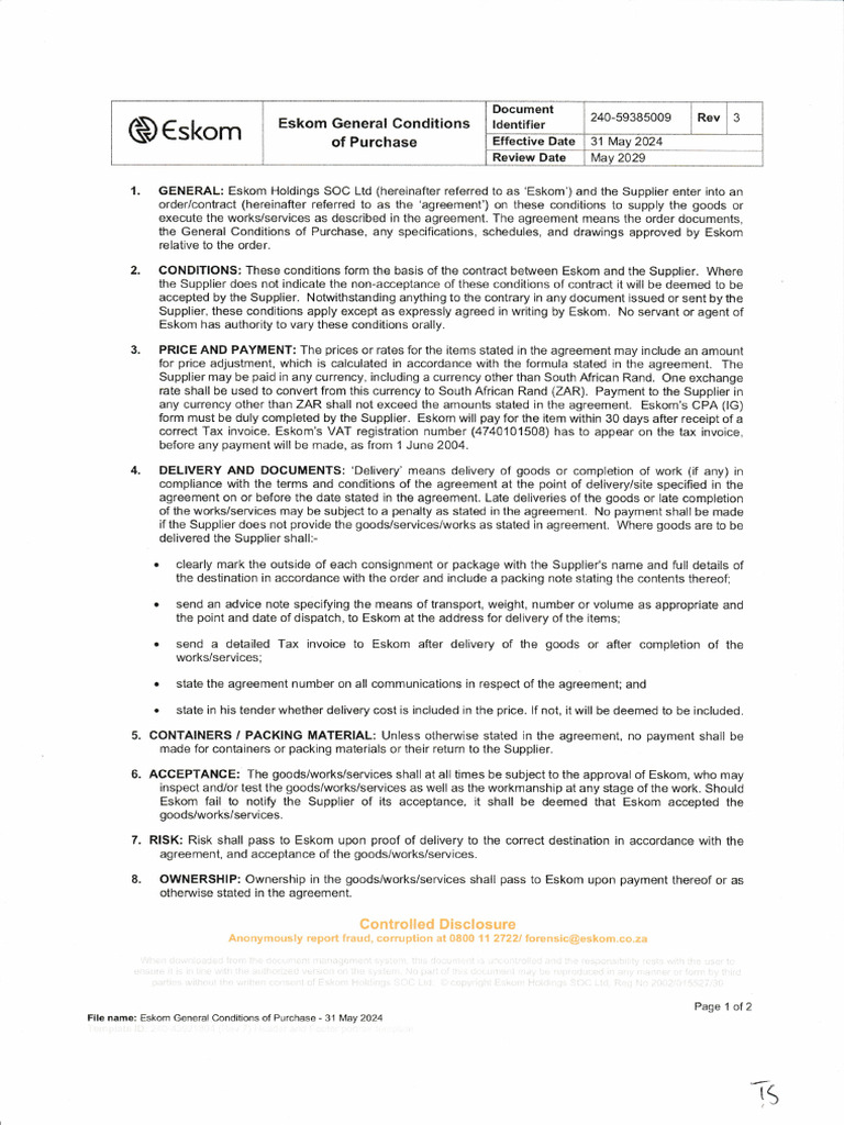 General Conditions RFQ | PDF