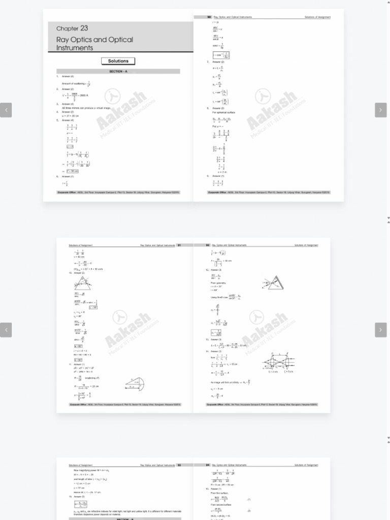 Ray Optics | PDF