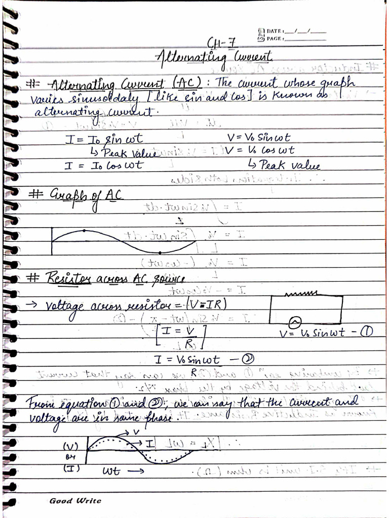 Ch-7 Alternating Current | PDF