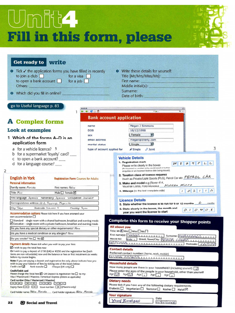 Filling in Forms | PDF