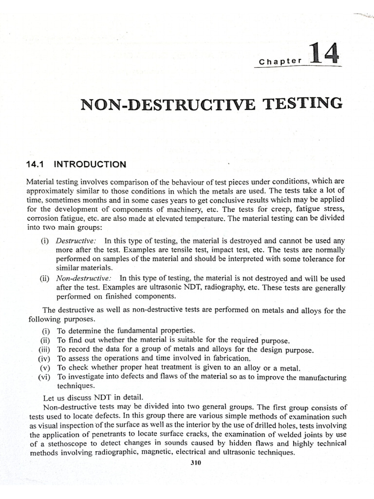 NDT Non Destructive Testing One of Engineering | PDF