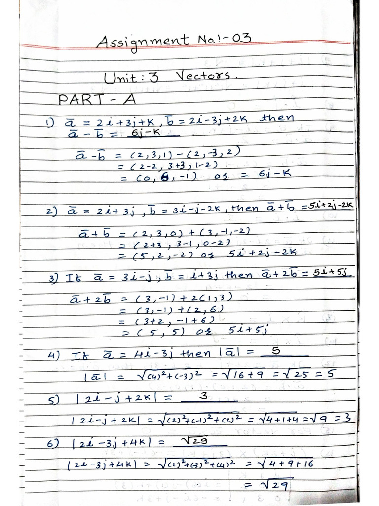 Assignment 3 Vector | PDF