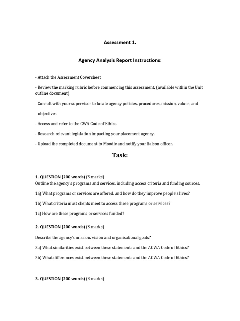 Assessment 1 Agency Analysis Report | PDF | Map