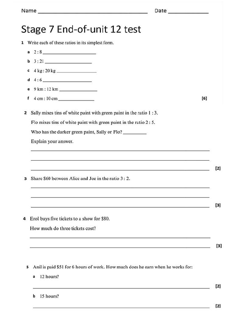 Unit 12 Test | PDF