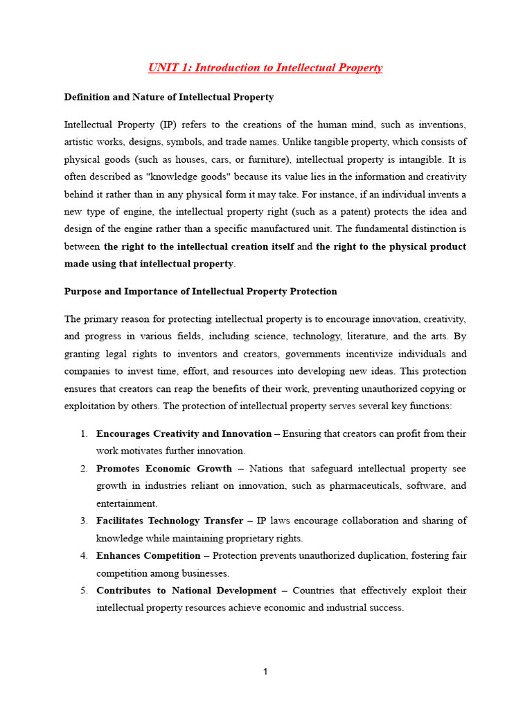 Ipr Notes | PDF | Patent | Intellectual Property