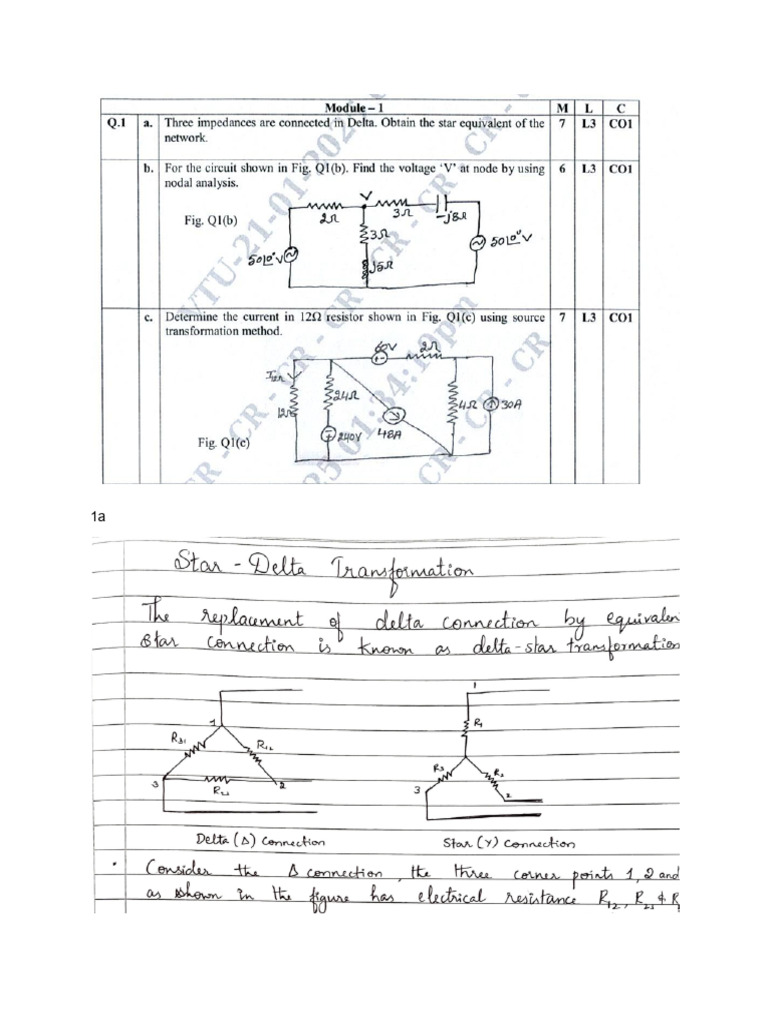 VTU Exam Question Paper With Solution of BEC304 Network Analysis Jan ...