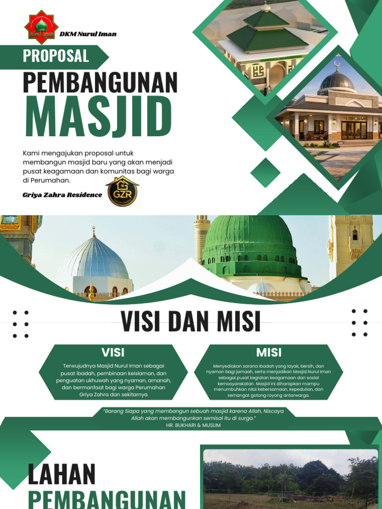 Proposal Masjid Nurul Iman GZR | PDF