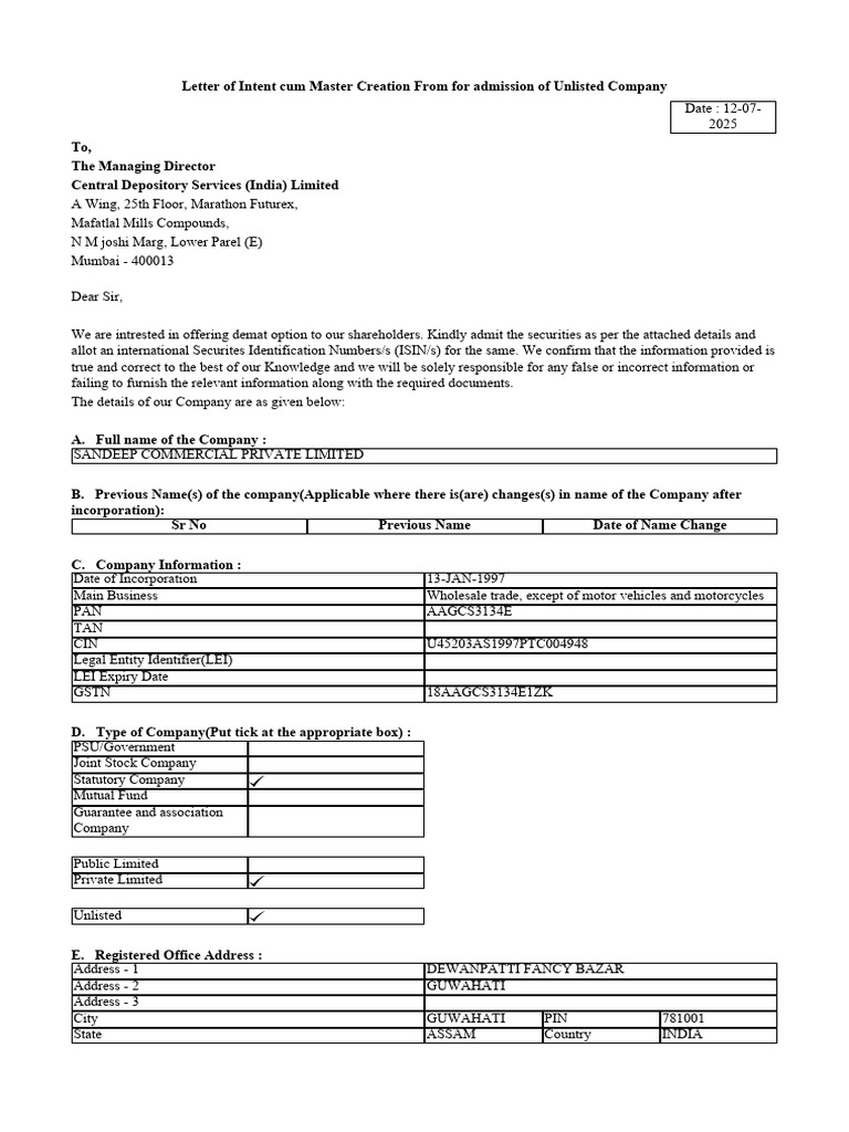 8334.MCF FormA and FormB | PDF | Corporations | Business
