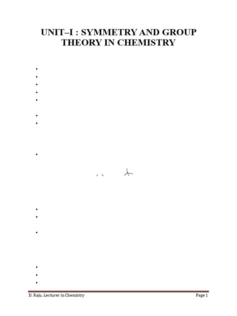 Symmetry and Group Theory Notes-Raju | PDF | Group (Mathematics ...