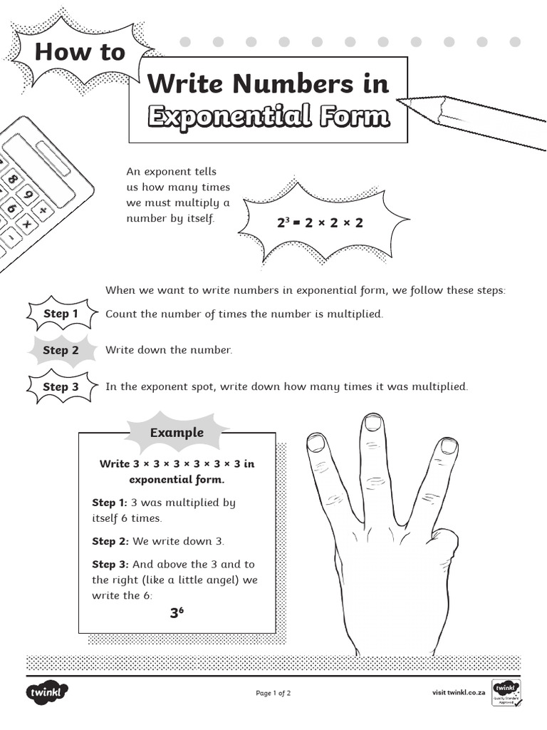 Exponent Low Worksheet | PDF