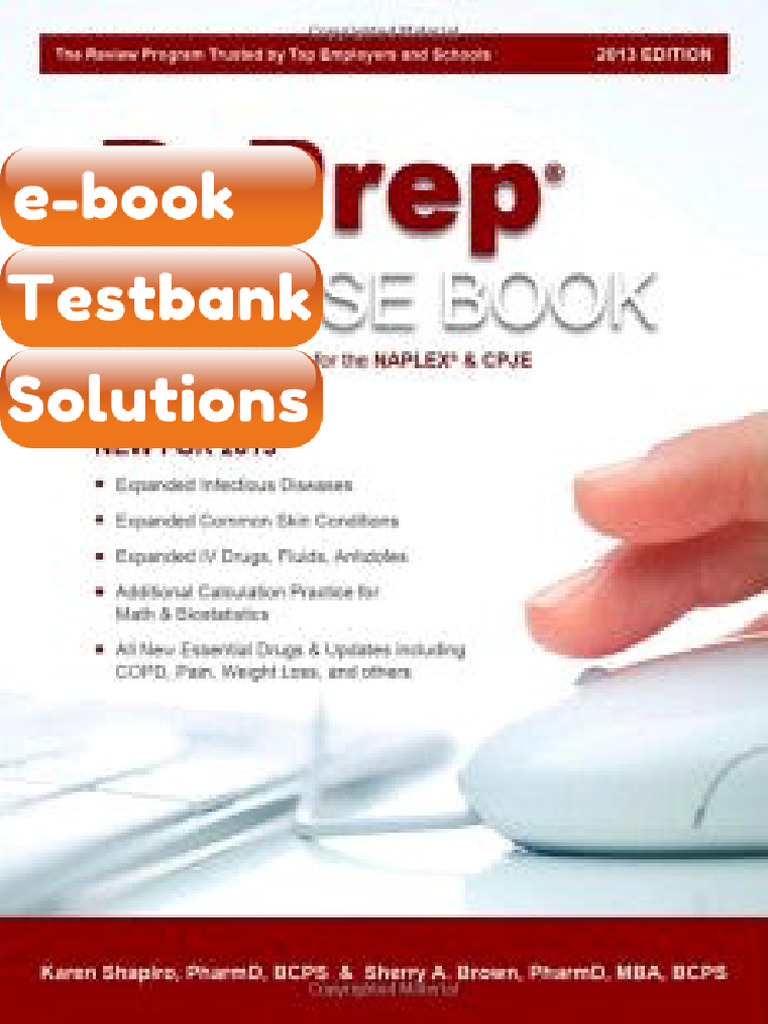 Testbank RxPrep Course Book a Comprehensive Course for the NAPLEX CPJE ...