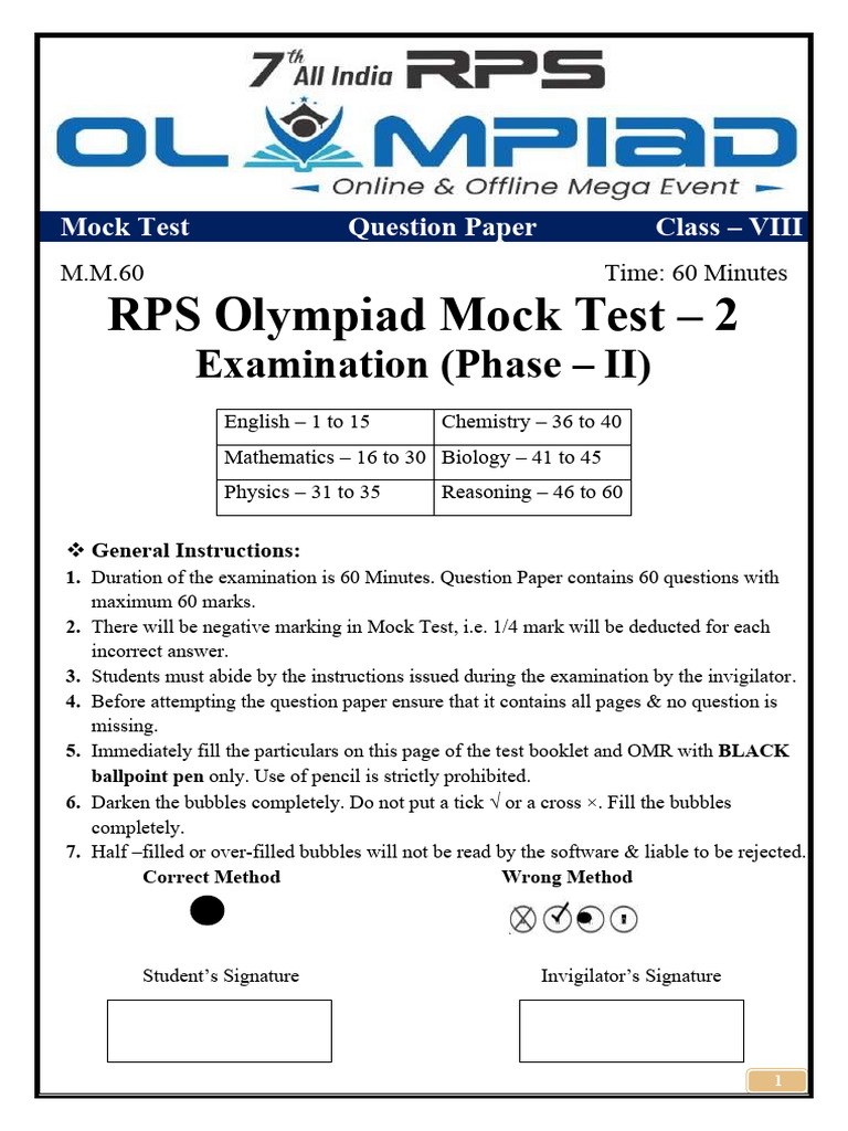 Viii Rpso Mock Test-2 | PDF | Oil | Virus