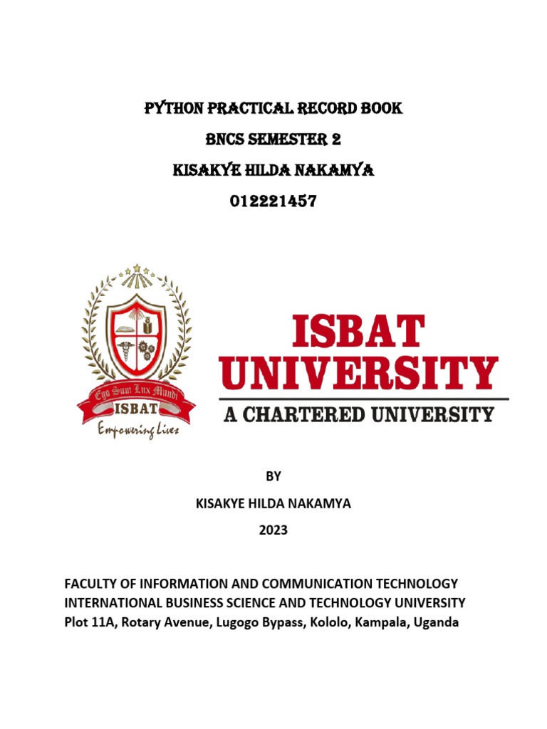 Python Practical Book 2023 | PDF | Python (Programming Language ...
