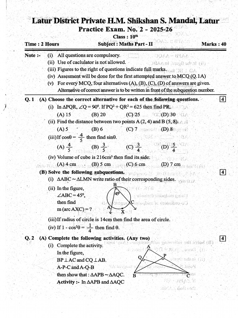 10 Maths 2 | PDF