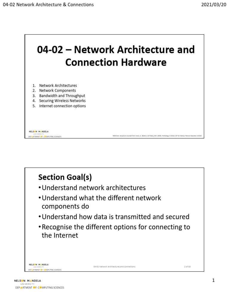 01-04-02 Network Architectures and Connection Hardware | PDF | Computer ...
