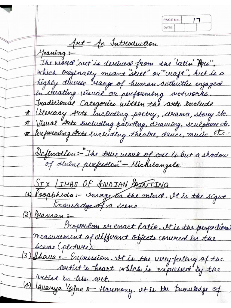 Fine Arts Notes Class 12 Boards Exam Phod Doge | PDF
