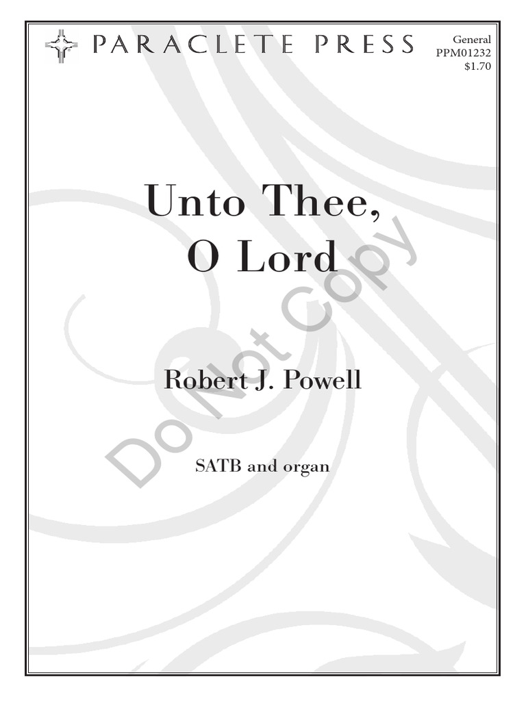 Sam 1232 Unto Thee o Lord | PDF