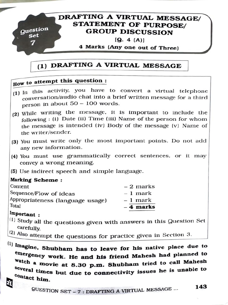 Drafting Message and SOP | PDF