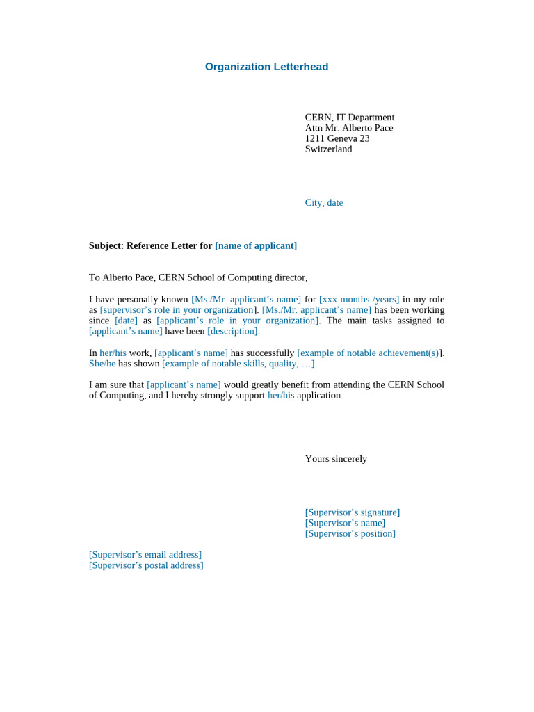 Example of Reference Letter To CSC | PDF