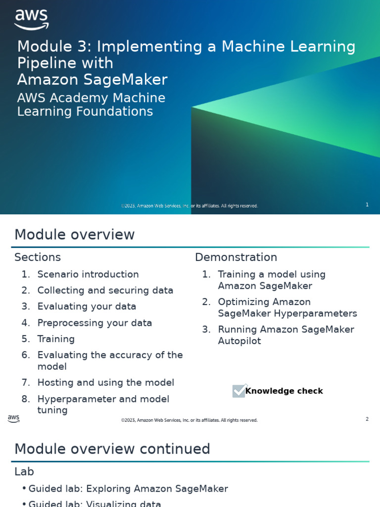 AcademyMachineLearningFoundations en ILT 03 | PDF | Amazon Web Services ...