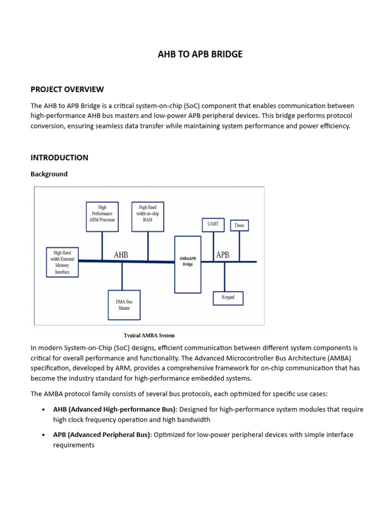 Ahb 2 Apb Bridge Documentation 1 | PDF | System On A Chip | Electronics